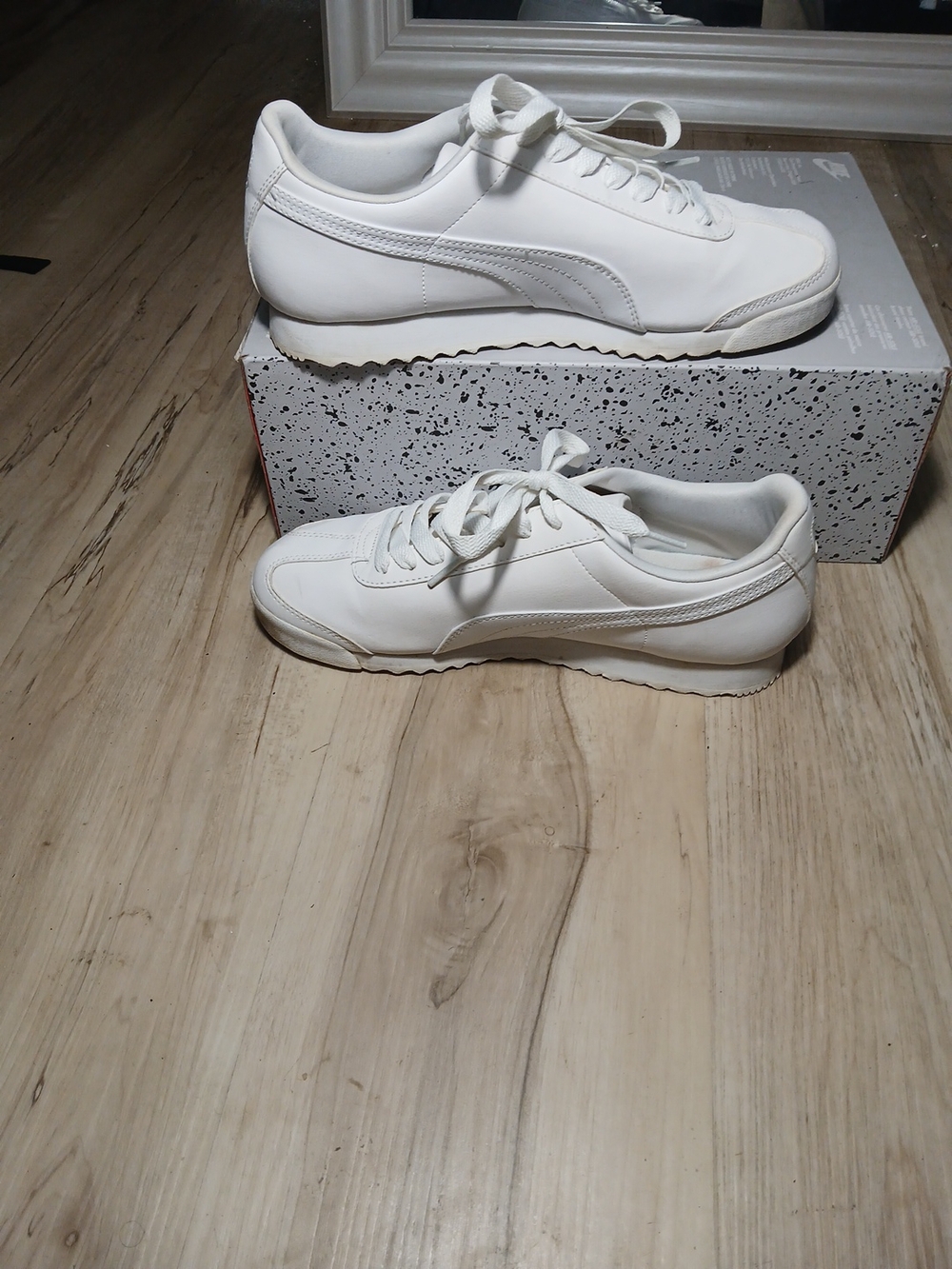 White Classic Leather Sneakers